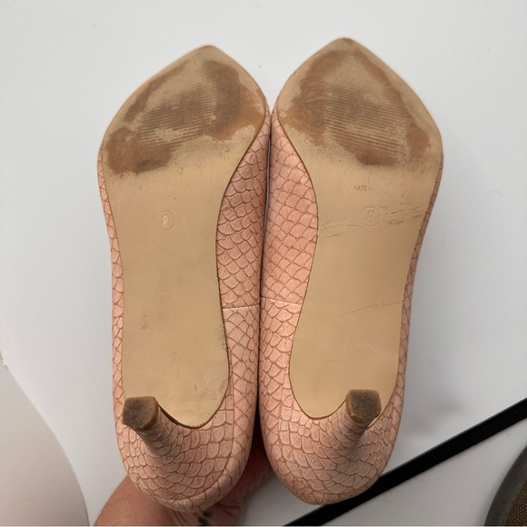 Athena Alexander Blush Pink Textured Heels Size 8 - Picture 2 of 7